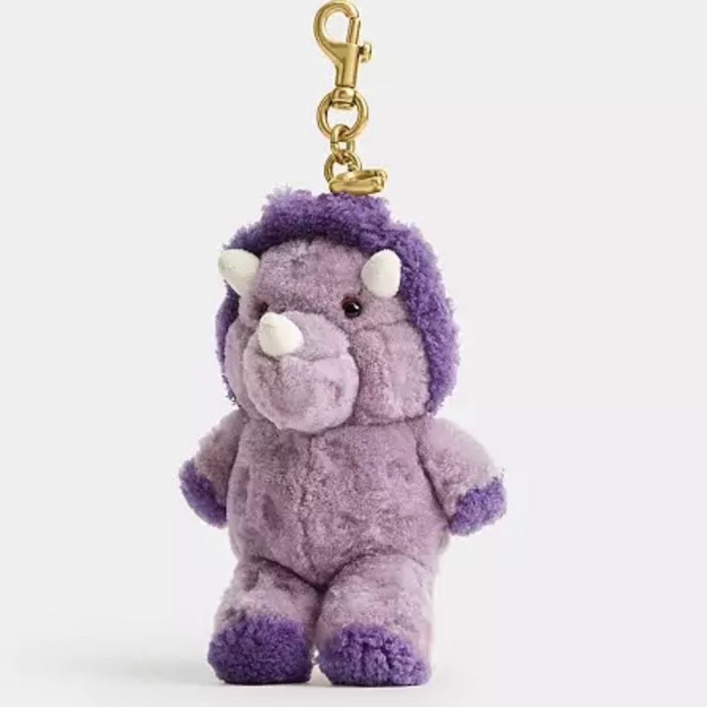 Coach Rexy 10th Birthday Trixy Dinosaur Bag Charm In Shearling (NWOT)